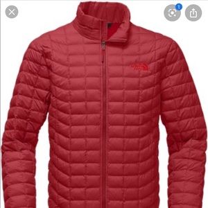 Red north face puffy